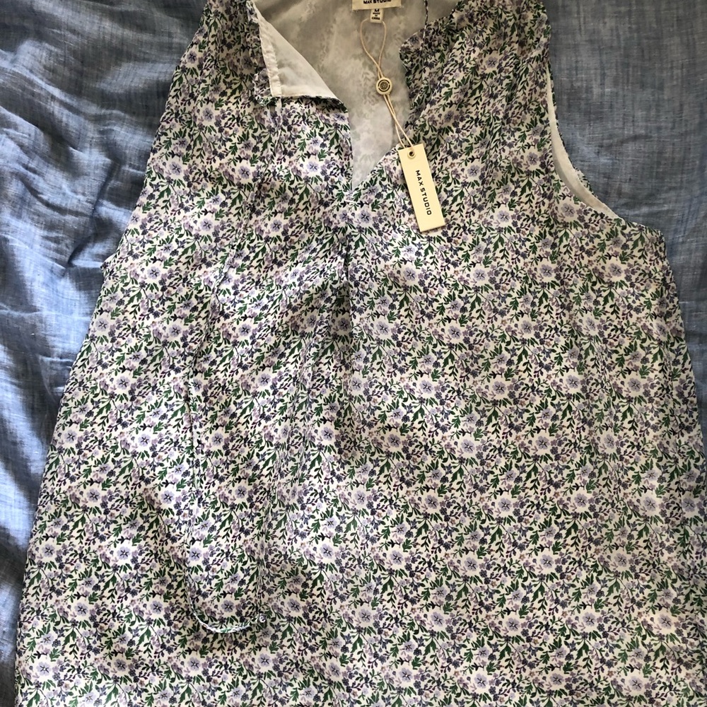 Max Studio Floral Tank Top